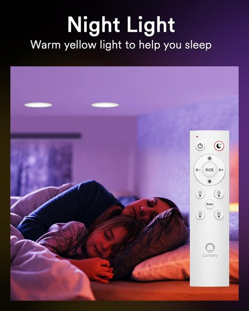 Lumary BT Remote Controller (Exclusive for Lumary Smart Recessed Lighting), Turns On/Off, Dims or Brightens, Color Changing, Group Control, Requires App, for Home Lighting, Living Room, Bedroom