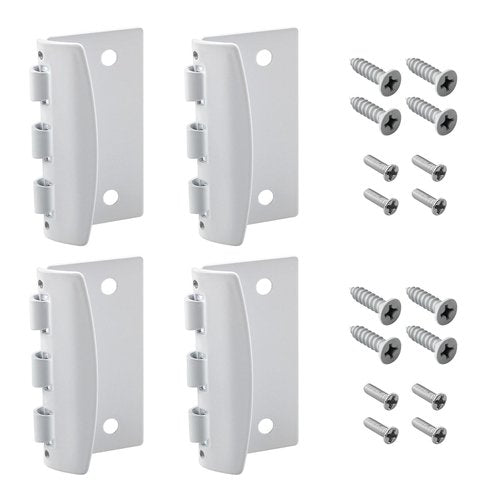 U 9888 Flip Action Door Lock, Reversible Privacy Lock with Anti-Lock Out Screw for Child Safe Mode and Home Defense (4 Pack)