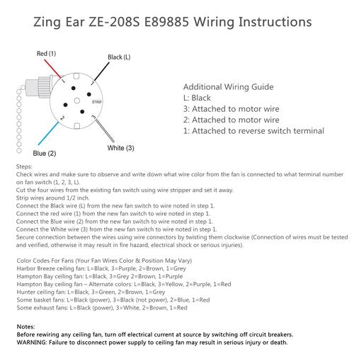 Ceiling Fan Switch Zing Ear ZE-208S E89885 3 Speed 4 Wire Fan Switch Pull Chain Ceiling Fan Switch Speed Control Switch for Ceiling Fans, Wall Lamps, Cabinet Light, Black Bronze 1PCS