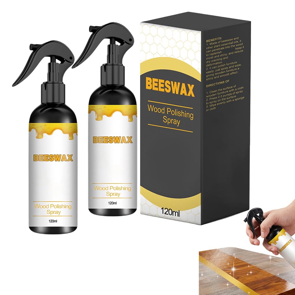 SICOSPI Beeswax Wood Polish, 2026 Upgraded Natural Beeswax Spray, Bees Wax Furniture Polish And Cleaner, for Living Room, Kitchen, Wooden Furniture and Floor (1)