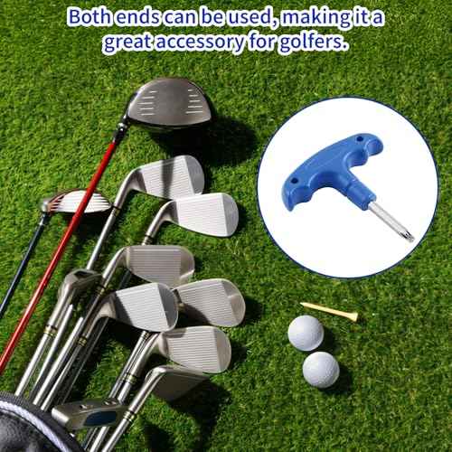 2 Pcs Golf Torque Wrench Tool - Stainless Steel Portable Golf Driver Club Adjustment Tools with Plastic Handle for T25 (Blue) and T20 (Black)