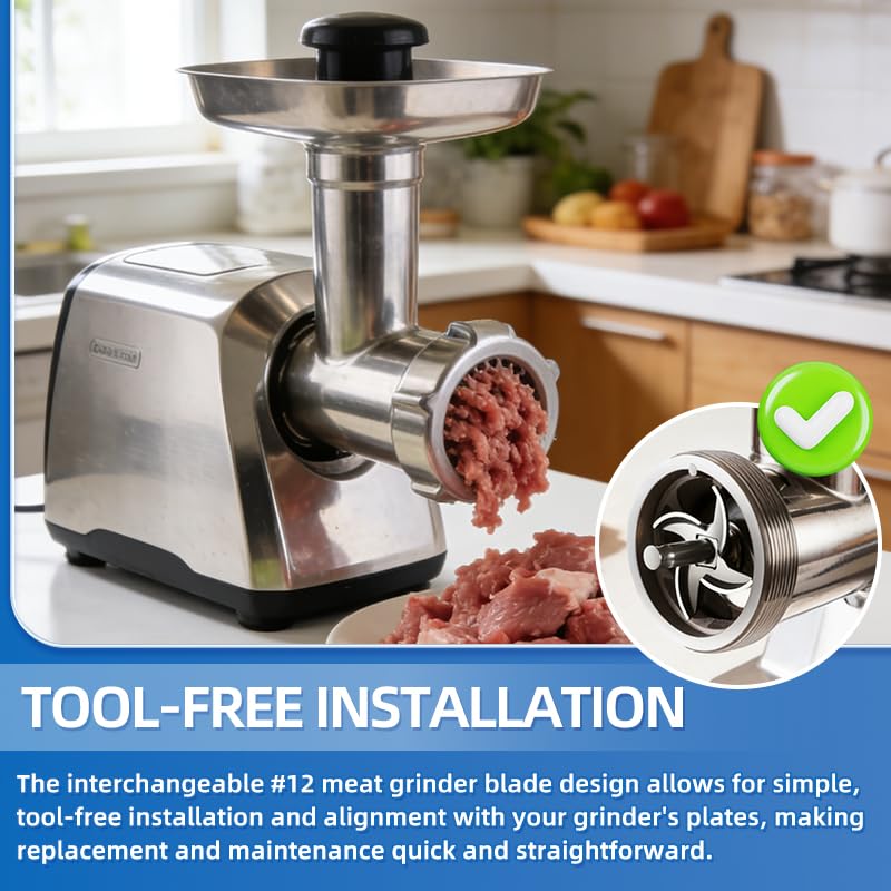 4-Pack #12 Meat Grinder Blades - 0.49