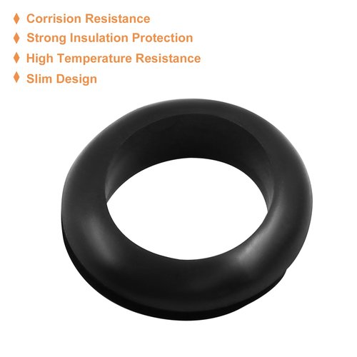 Piutouyar 12 Pcs 25mm Rubber Grommets, 1 Inch Inside Diameter 1 Inch Drill Hole Rubber Hole Grommet Wire Grommets for Wire, Cables, Plugs, Firewall