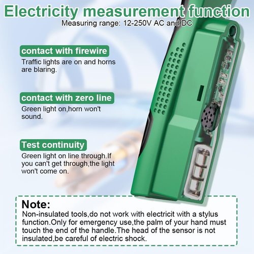 8 IN 1 Wire Strippers Twister with Electricity Measurement Function,Multifunctional Wire Stripping Pliers for Cutting and Pulling Wires Cable Scissors,Scraping and Pressing with Voltage Test (Green)