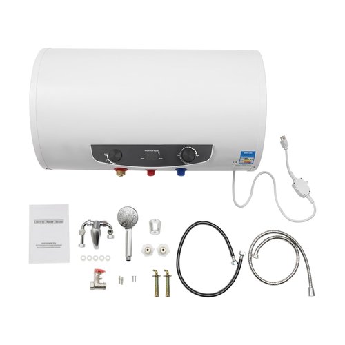 1500W Instant Water Heater Electric Water Heater 70L Wall-Mounted Tank Home Bathroom Shower White