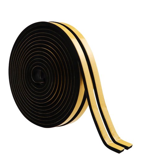 PackYard Weather Stripping Door Seal Strip, Strong Adhesive, Lightproof, Noise-Reduction, Weatherproof Foam Tape Insulation Weather Stripping Door Seal Foam Tape for Doors Windows 1/2 in W x 1/4 in T