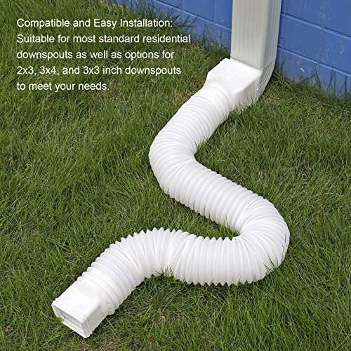 White Rain Gutter Downspout Extenders 2-Pack, Flexible, Extendable from 21 to 68 Inches