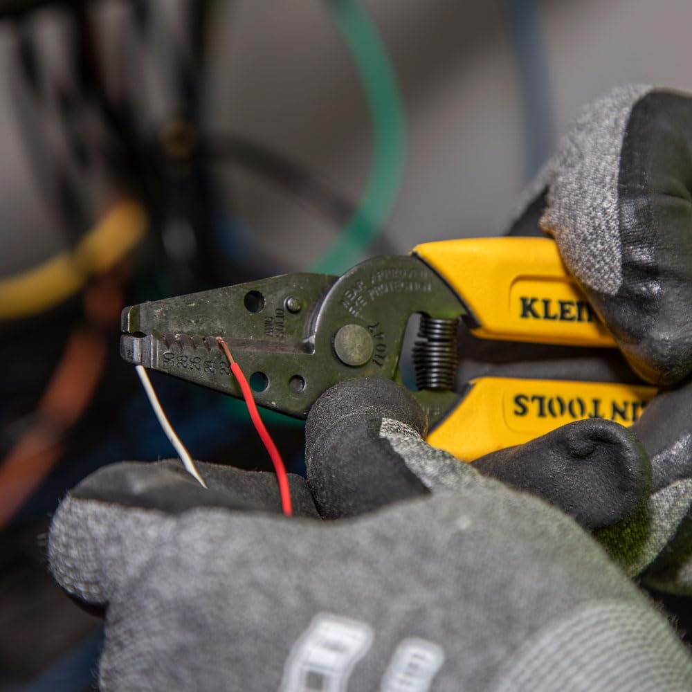 Klein Tools 11047 Wire Stripper / Cutter, Made in USA, Compact, Lightweight, Hardened Steel, Precision Ground, for Stranded and Solid Wires