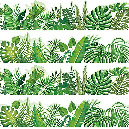 Eucalyptus Border Bulletin Board Classroom Boho Bulletin Wall Decor Trim Border Decor Wall Decals Border Tropical Leaves Greenery Wall Decoration (Boho Style, 59ft)