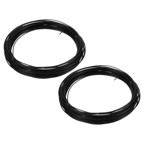 PATIKIL 1.0mm Bonsai Training Wire, 2 Rolls Floral Wire Stems Anodized Aluminum Tree Wire 65.6 Feet Total for Gardening Branch Fixing, Black