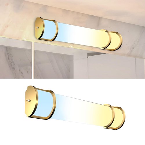 Lightdot 25 Inch Gold Vanity Light - 20W LED Mirror Bar w/ 3CCT Toggle Switch (3000K/4000K/5000K), 100-277V, Wall Mount Bathroom Light
