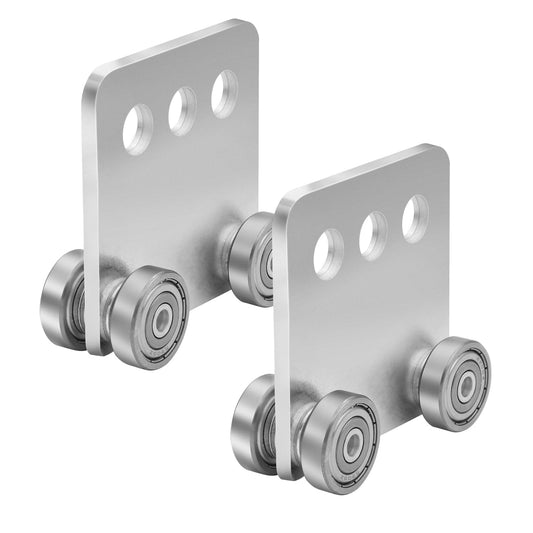 TYPUZO 4 Wheel Trolley Assembly, Stable Welded Roller Trolley for 1-5/8" Wide and All 1-5/8" or Taller Strut Channel (Pack of 2)