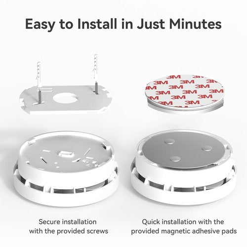 Jemay Smoke Detector with Battery Backup,Smoke Detector with Self-Check Function, 1 Pack