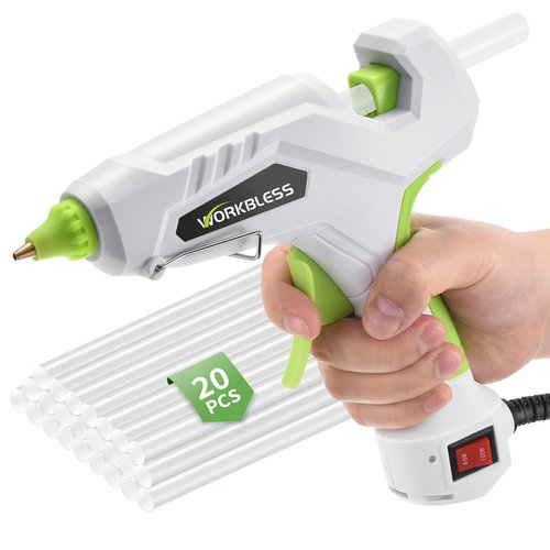 WorkBless WorkBless Hot Glue Gun, Dual Temp Glue Gun 60W/100W, Fast Heating Heavy and Duty Glue Gun with 20PCS Full Size Glue Sticks for Arts, Home Repair, Professional DIY & Industrial Use
