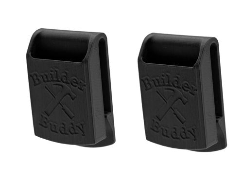 Builder Buddy Minimal Tool Holster - 2X Pack - for Impact Driver, Drill, Tape Measure Tool Holder, Belt Clip