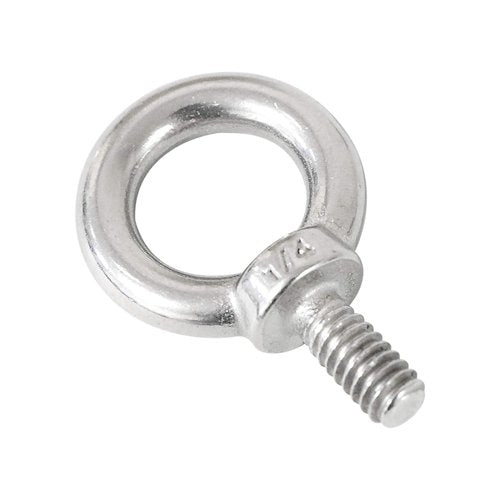 Qlvily 4 Packs 316 Stainless Steel 1/4" UNC Eye Bolt, Machinery Shoulder Eyebolts, Lifting Ring Threaded Eyebolt