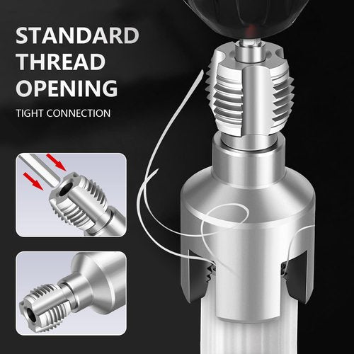 Integrated Internal & External Pipe Threading Tool, Pipe Thread Cutting Tool, Electric Drill Compatible PVC Pipe Threader Kit, Pipe Sizes Rethreading Tool (1/2"+3/4")