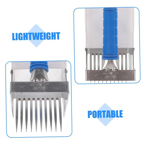 Mipcase Portable Blueberry Picker Tool Lightweight Ergonomic Garden Rake for Efficient Berry Harvesting Safe Collection of Blueberries Small Fruits for Orchard Workers