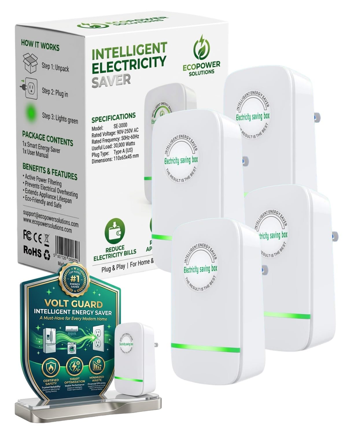 Electricity Saving Box Energy Power Savings Device to Reduce Electric Bill Power Energy Electricity Factor Saver Smart Intelligent Plug in Home Office Surge Protector Strips Voltage Outlet