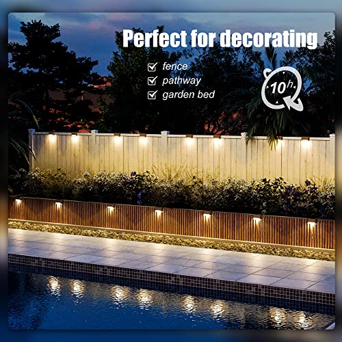 SOLPEX Solar Deck Lights Outdoor 16 Pack Warm White Waterproof Step Lights