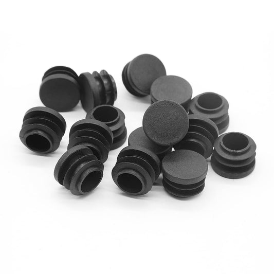 Uenhoy 30 Pcs 3/4" Round Plastic Plugs Insert Black End Caps Tubing End Caps for Round Tubes, Chair Legs (19mm)