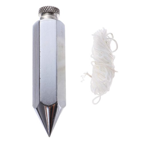 Plumb Bob with String, Steel Hexagonal Plumb Bob for Indoors or Outdoors. Carpenters, Construction Teams, Architects, And DIY Enthusiasts