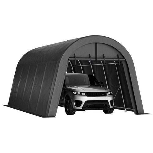 Portable Garage, Carport Canopy 12x20 FT Heavy Duty Car Port with Reinforced All-Steel Frame, Car Tent Garage with Zipper Doors for Outdoor Waterproof and UV Resistant Anti-Snow All Covered Carports