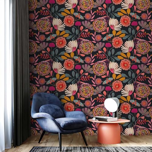 Vividpatch Floral Peel and Stick Wallpaper for Cabinets - Style Five, 17.3" x 118"