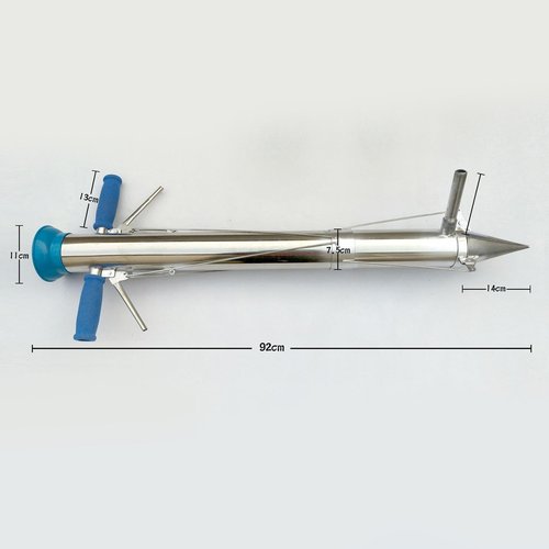 Stgfyxgs Long Handheld Bulb Planter Sod Plugger Multipurpose Seedling Transplanter, Double Handle