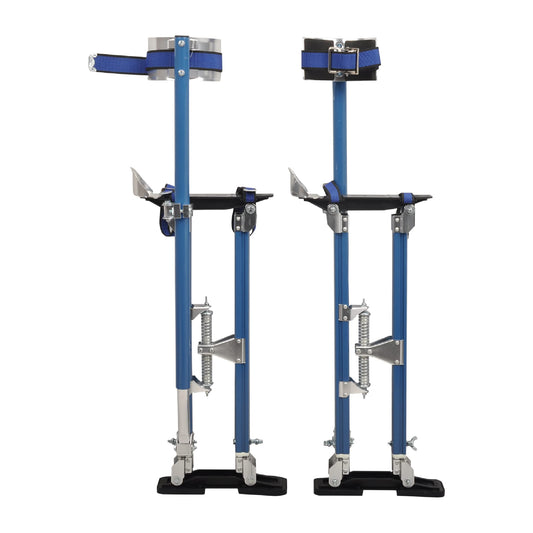 BATONECO Drywall Stilts for Adults, 24"-40" Adjustable Heights, Aluminum Painters Stilts for Working at High Places, Blue