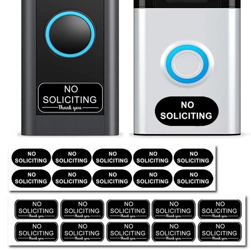 QMMD No Soliciting Sign For House 20 Pack No Soliciting Sticker No Soliciting Sign For Ring Doorbell Waterproof Home Office Suitable For Video Doorbell