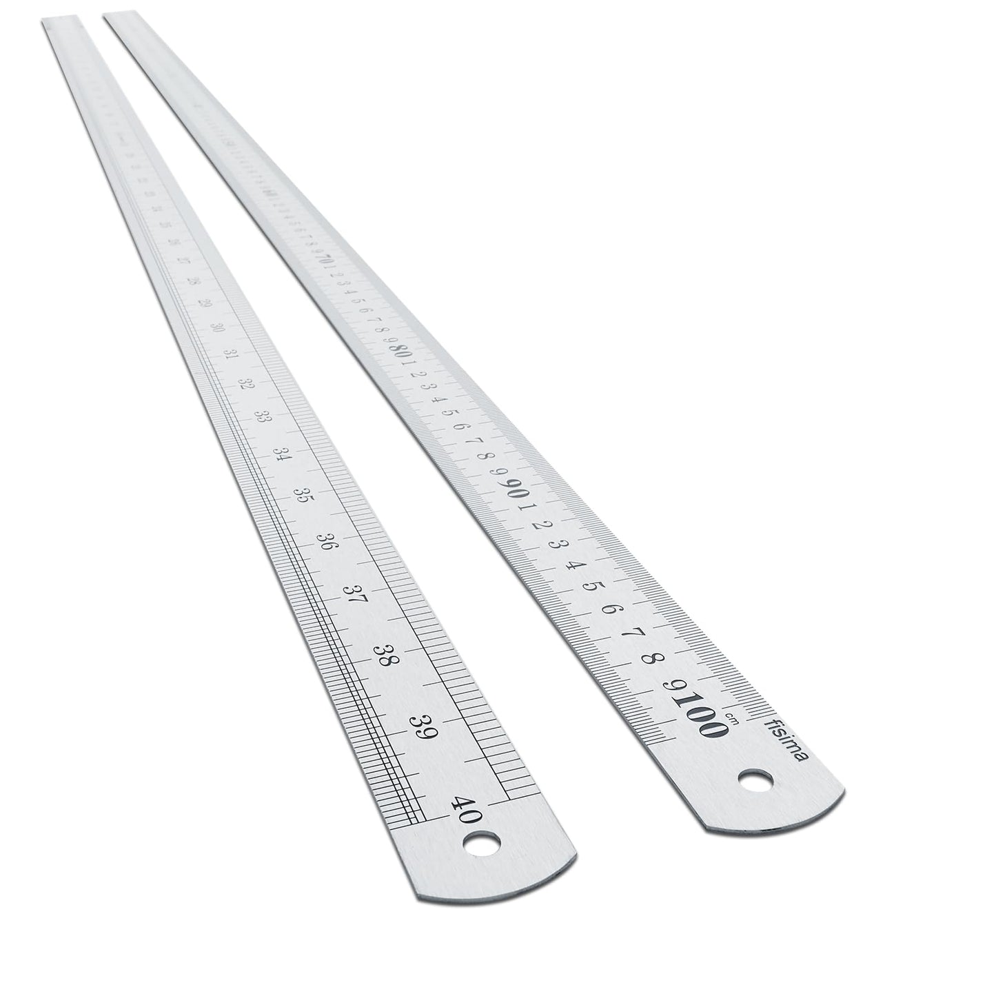 Fisima Large Stainless Steel Ruler Rule Measure Straight Edge 1 Metre Meter 40" 100cm
