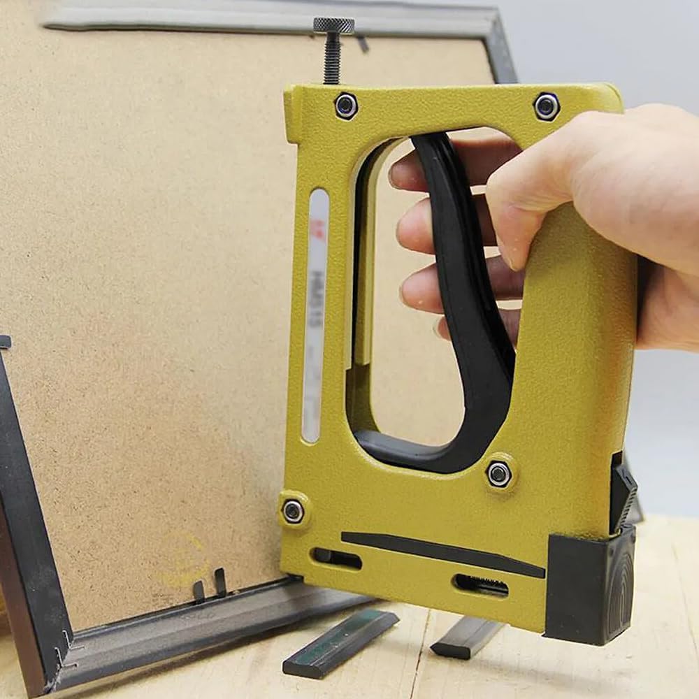 BEVISKkki Point Driver for Picture Framing w/2000 Points Professional Framing Stapler Picture Framing Point Driver Manual Framing Tool Lightweight Flex Point Tacker for Picture Framing Joiner DIY
