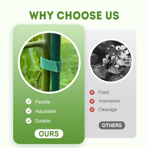 Reusable Plant Ties Tape for Climbing Plants,Tape Strap for Climbing Plants to Support Plants, Vines, Tomatoes Reusable Gardening (Green 1pc)