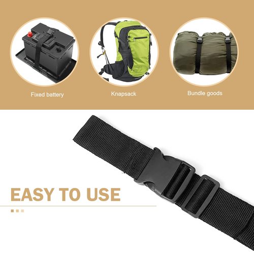 Arwrilt Battery Hold Down Straps, 40 Inch Tie Down Nylon Strap with Adjustable Quick Release Buckle, Universal Battery Retainer Strap for Car Boat Trailer (Black)