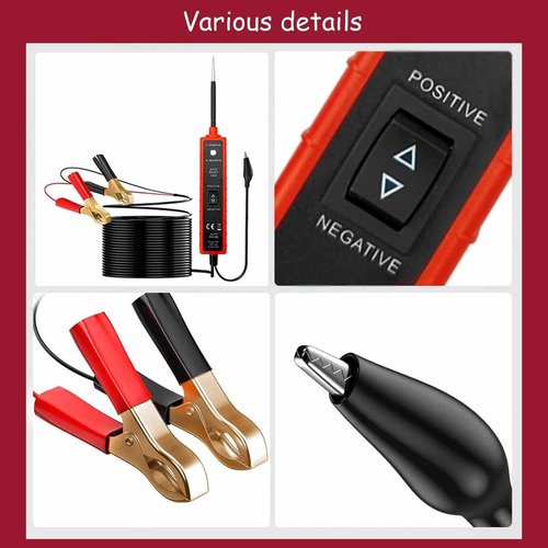 DC Automotive Circuit Tester - 6-36V Voltage Electrical System Tester for Car Diagnostics and Troubleshooting - Essential Tool for Automotive Mechanics and DIY Enthusiasts
