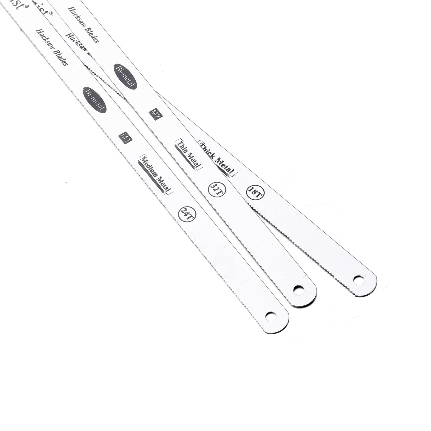 Imachinist S121232x2 M2 Bi-Metal, 12" Inch Long, 1/2" Wide, 32 TPI, Invariable Teeth, Hacksaw Blades for Metal Cutting Hack Saw Replacement Handsaw Set, 2 Pack