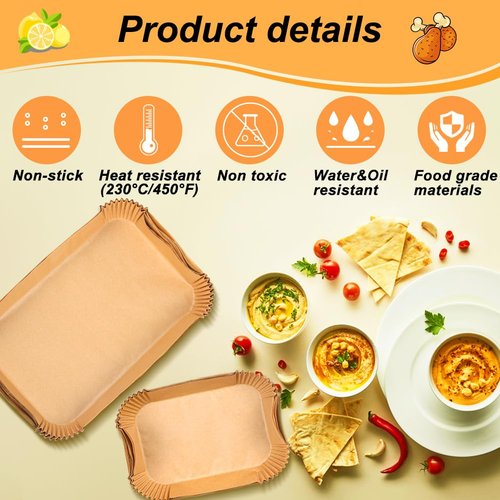 YQL 150PCS Air Fryer Liners for Ninja DZ071/Instant 9 Qt DualZone FlexBasket Air Fryer, Disposable Parchment Paper