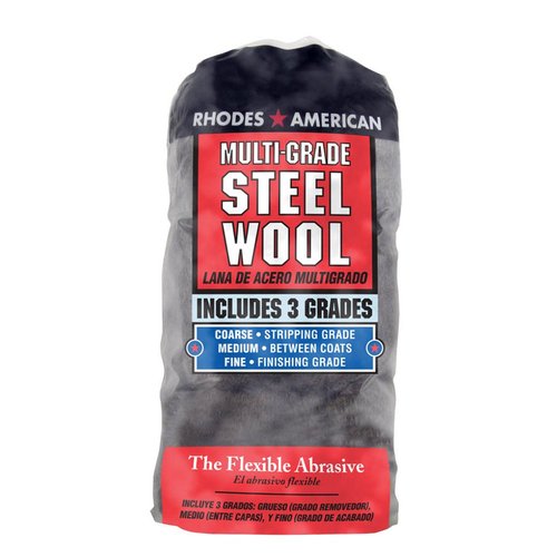 Homax 33873211143 Steel Wool, 12 pad, Assorted Grades, Rhodes American