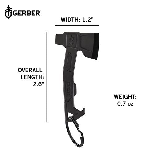 Gerber Gear Hatchet Keychain 3-in-1 Multitool, Clips to Pocket or Keychain with Bottle Opener, Flathead Driver, Package Opener, EDC Gear for Everyday Carry