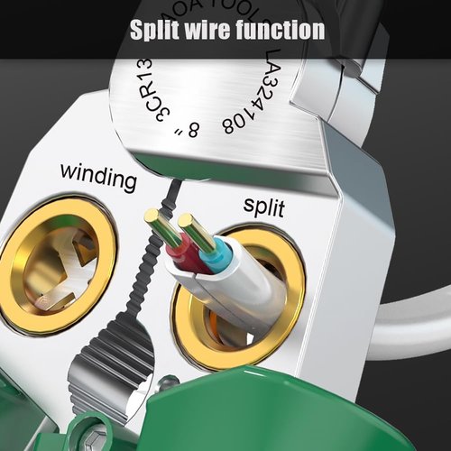 2025 Upgrade 8 in 1 Wire Stripping Pliers,Premium 8 in 1 Wire Stripper with Voltage Tester,Multifunctional Professional Wire Stripper Electrical Pliers for Wire Cutting Pulling Scraping and Pressing