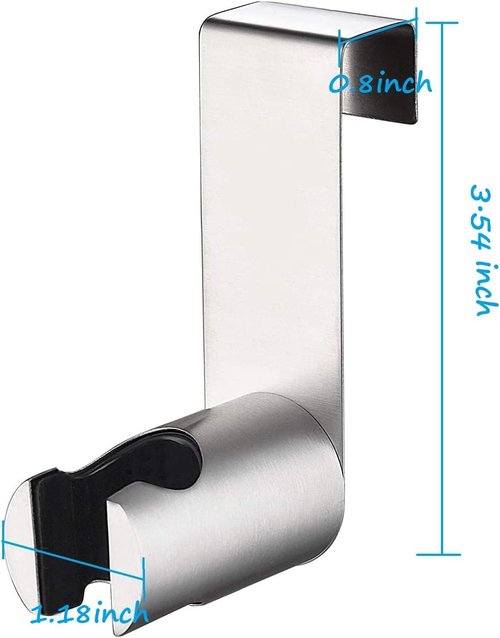 Fat-Cattie Handheld Bidet Sprayer for Toilet, Stainless Steel Bidet Sprayer Holder, Portable Pet Shower, Bathroom Spray Attachment for Personal Hygiene with Hook, Silver