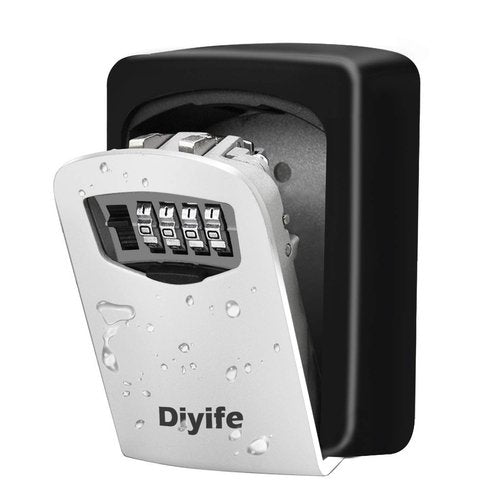 Diyife Key Lock Box, [Wall Mounted] Combination Key Safe Storage Lock Box for for Home Garage School Spare House Keys