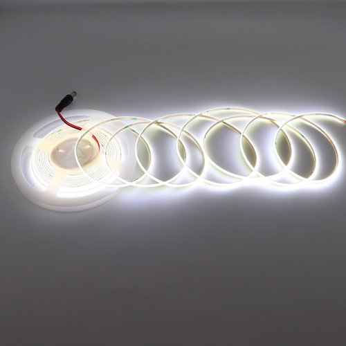 Cinlitek COB LED Strip Light, Ultra-Thin 12V 3mm16.4ft Ultra High Density Tape Light, 480LED/m, CRI 90+, Flexible Cuttable LED Lighting for Home Indoor Decor (Without Power Supply)