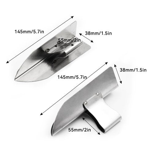 HLGHLG 2 Piece Stainless Steel Drywall Corner Tool Right Angle Taping and Finishing Spatula for Plaster Sheetrock and Drywall