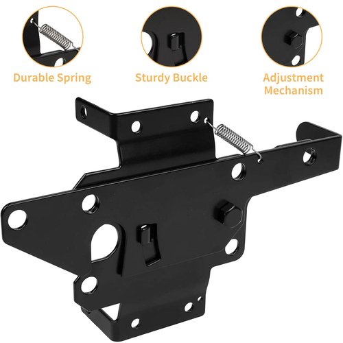 Self-Locking Gate Latch for Wooden Fence, Heavy Duty Post Mount Automatic Gate Lock Gravity Door Latch Hardware Wood/Vinyl Fence Gate Lock for Secure Pool/Yard/Garden,Black