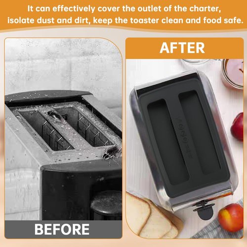 2 Pack Toaster Cover, Silicone Toaster Lid Appliances Top Cover, Universal Bread Machine Cover Kitchen Bread Maker Lid, Sandwich Machine Part Accessories