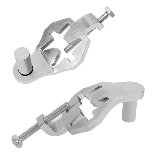 2 Packs T-Post Gate Hinge Pins, Gate Hanger on Metal T Post 5/8" or 3/4" Hinge Eyes, Adjustable for Chain Link Fence Gate, Farm, Garden & Backyard, Silver