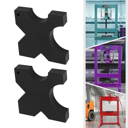 HIFMGHE 2 Pack Arbor Press Plate, 20 Ton and 32 Ton Shop Metal Press Plates, 1"X 5"X 5" H-Frame Hydraulic Shop Presses Plates with 4 Notch for Workshop Factory Use