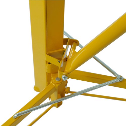 cerbordy 16 FT Drywall Lift Panel Rolling Hoist Jack Lifter Sheetrock, Drywall Lifting Construction Tools Caster Wheel with Adjustable Telescopic Arm, 16', Yellow
